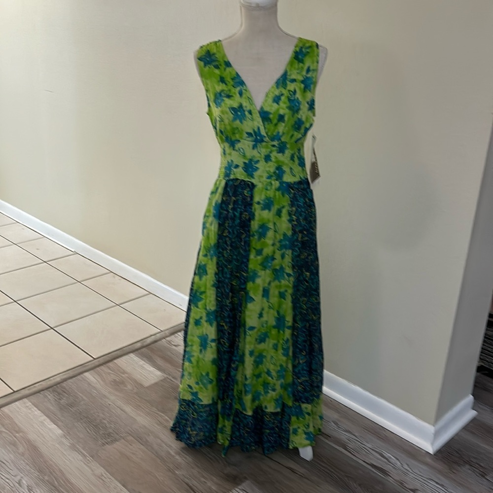 Jane Ashley  Maxi Floral Print Panel Dress
